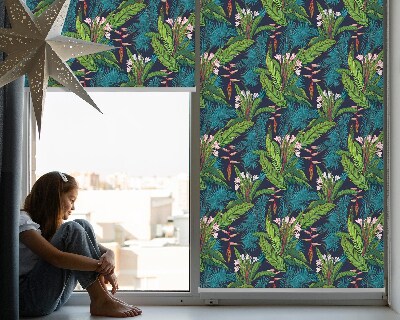 Blackout roller blind Exotic plants