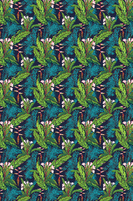 Blackout roller blind Exotic plants