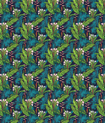 Blackout roller blind Exotic plants