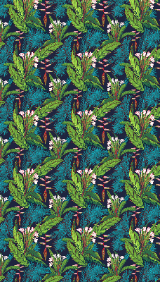 Blackout roller blind Exotic plants