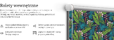 Blackout roller blind Exotic plants