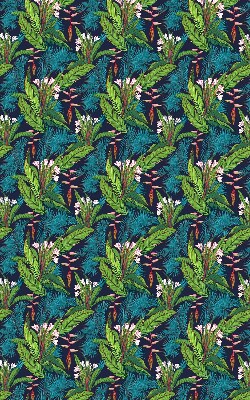 Blackout roller blind Exotic plants