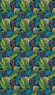 Blackout roller blind Exotic plants