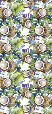 Blackout roller blind for window Coconuts and their leaves