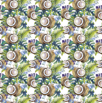 Blackout roller blind for window Coconuts and their leaves
