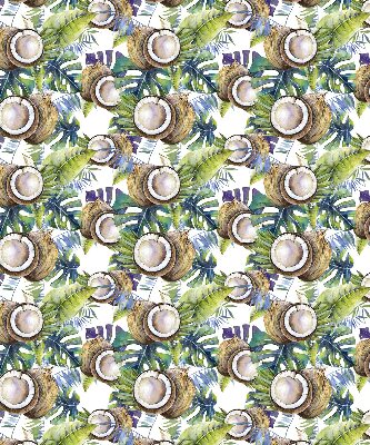 Blackout roller blind for window Coconuts and their leaves