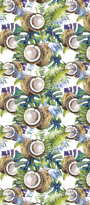 Blackout roller blind for window Coconuts and their leaves