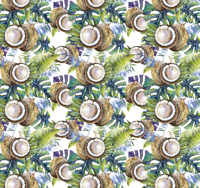 Blackout roller blind for window Coconuts and their leaves
