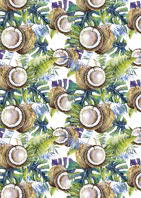 Blackout roller blind for window Coconuts and their leaves