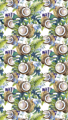 Blackout roller blind for window Coconuts and their leaves