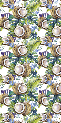 Blackout roller blind for window Coconuts and their leaves