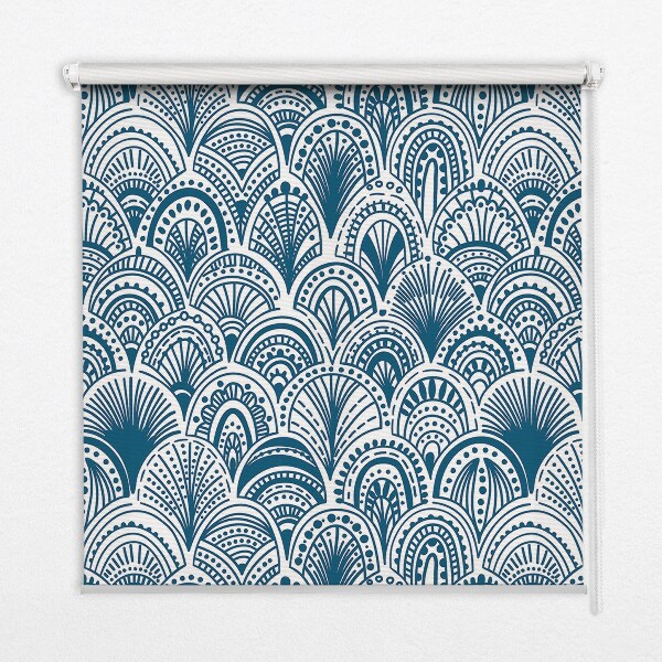 Blackout roller blind Blue pattern