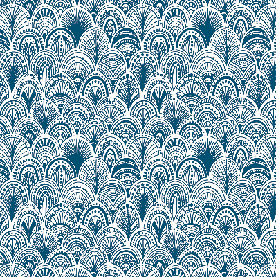 Blackout roller blind Blue pattern