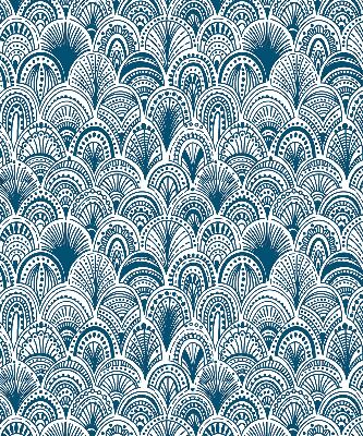 Blackout roller blind Blue pattern