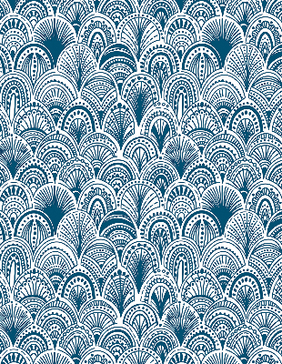 Blackout roller blind Blue pattern