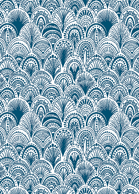 Blackout roller blind Blue pattern