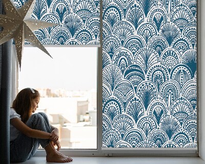 Blackout roller blind Blue pattern