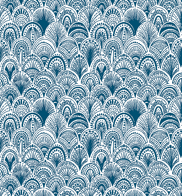 Blackout roller blind Blue pattern