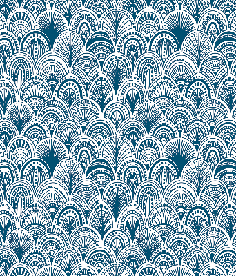 Blackout roller blind Blue pattern