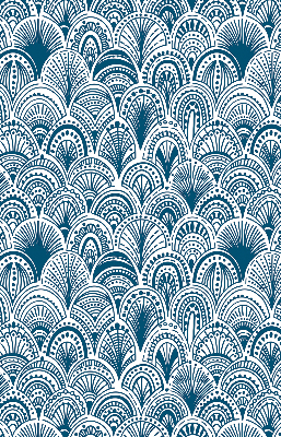 Blackout roller blind Blue pattern