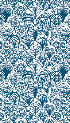 Blackout roller blind Blue pattern
