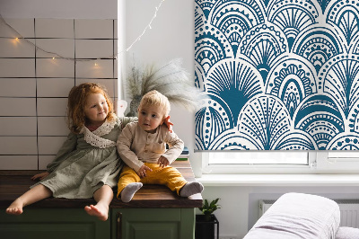 Blackout roller blind Blue pattern