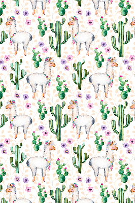 Blackout roller blind for window Llamas and cacti