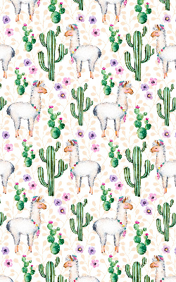 Blackout roller blind for window Llamas and cacti