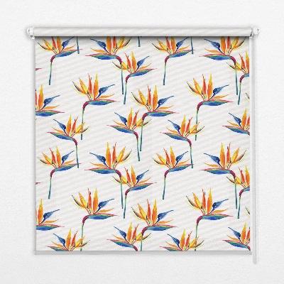 Fabric roller blind for window Colorful leaves