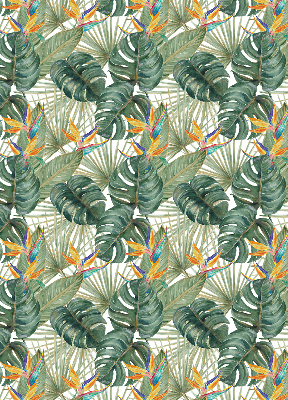 Blackout roller blind for window Tropical plants
