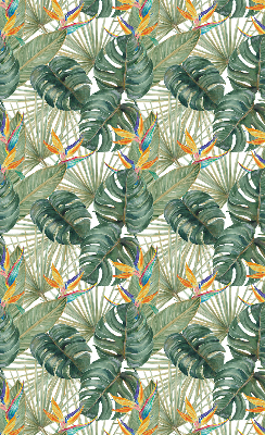 Blackout roller blind for window Tropical plants