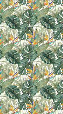 Blackout roller blind for window Tropical plants