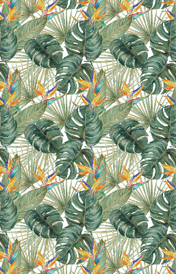 Blackout roller blind for window Tropical plants