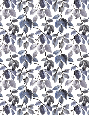 Blackout roller blind Dark leaves