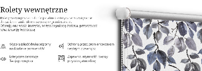 Blackout roller blind Dark leaves