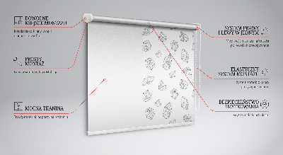 Fabric roller blind for window Geometric shapes