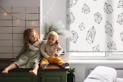 Fabric roller blind for window Geometric shapes