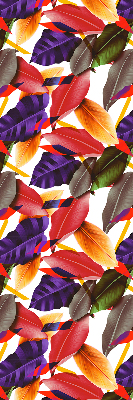 Fabric roller blind for window Colorful leaves