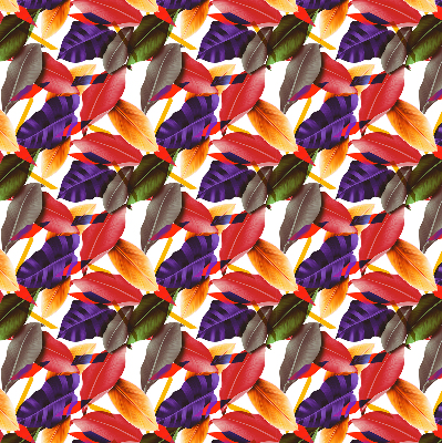 Fabric roller blind for window Colorful leaves