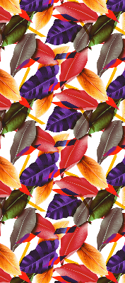 Fabric roller blind for window Colorful leaves