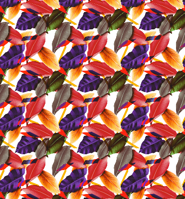 Fabric roller blind for window Colorful leaves
