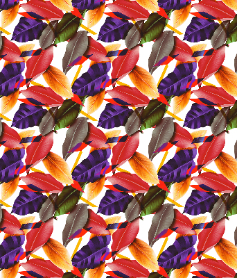 Fabric roller blind for window Colorful leaves