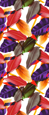Fabric roller blind for window Colorful leaves