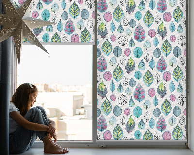 Blackout roller blind Colorful leaves