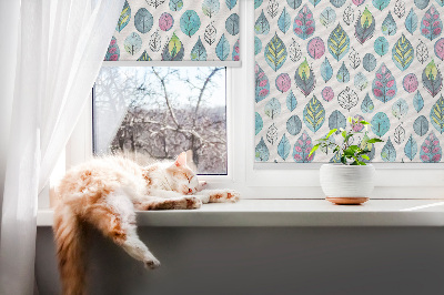 Blackout roller blind Colorful leaves