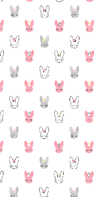 Blackout roller blind for window Colorful rabbits in crowns