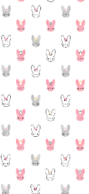 Blackout roller blind for window Colorful rabbits in crowns