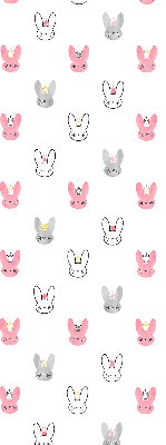 Blackout roller blind for window Colorful rabbits in crowns