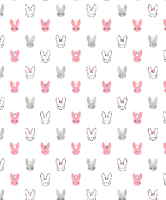 Blackout roller blind for window Colorful rabbits in crowns