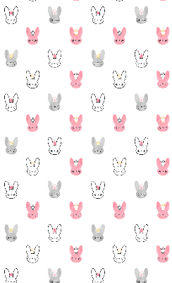 Blackout roller blind for window Colorful rabbits in crowns